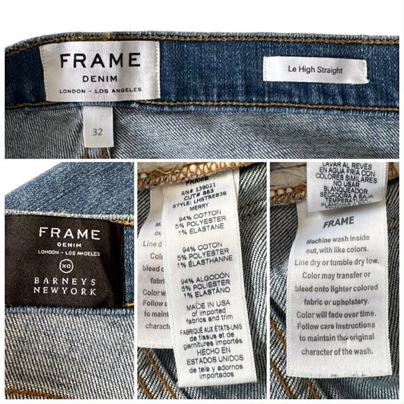 Frame Le High Straight Fade In Merriweather, Size 32, NWT - Picture 5 of 16